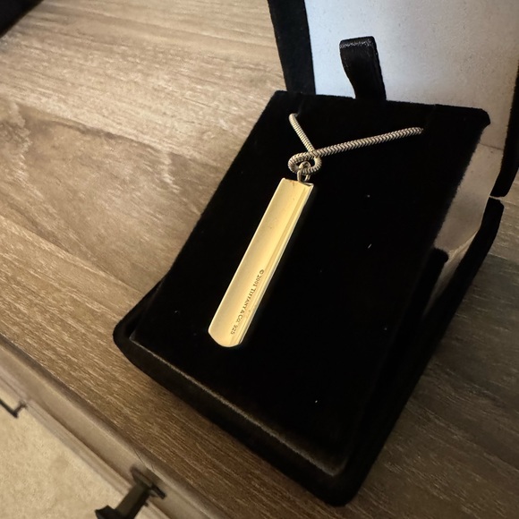 Authentic Tiffany & Co. Sterling Silver 1837 Bar Pendant Necklace - Picture 11 of 12